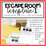 Escape Room Template 1 | Digital or In Person Use | For Al