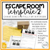 Escape Room Template 2 | Digital or In Person Use | For Al