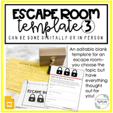 Escape Room Template 3 | Digital or In Person Use | For Al