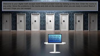 Preview of Escape Room Template (for any subject!) & Adding Decimals Escape Room