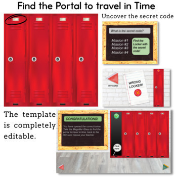 Escape Room Template in Google Slides Editable Interactivity Ready