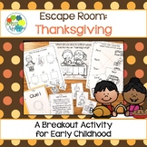 Escape Room: Thanksgiving! Sequencing Breakout Activity
