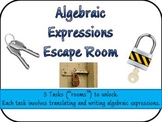 Escape Room- Translating and Writing Algebraic Expressions