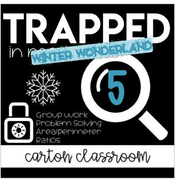 Preview of Winter Middle School Math Problem Solving Escape Room (DIGITAL)
