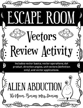 Preview of Escape Room: Vectors Review Activity (Alien Abduction)
