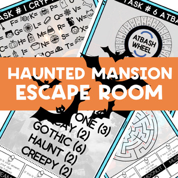 Preview of Escape Room for 1st-3rd Grade, Halloween, Haunted Mansion
