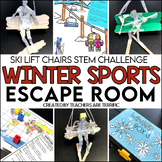 Escape Room with Winter Sports Engaging Upper Elementary Activity