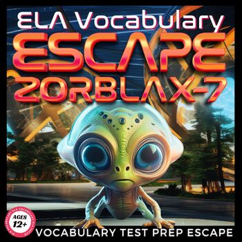 Preview of ELA Vocabulary Escape, Middle School Test Prep Escape Zorblax-7