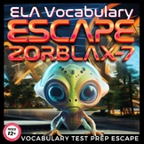 ELA Vocabulary Escape, Middle School Test Prep Escape Zorblax-7
