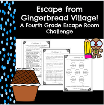 Preview of 4th Grade Math Gingerbread Escape Room