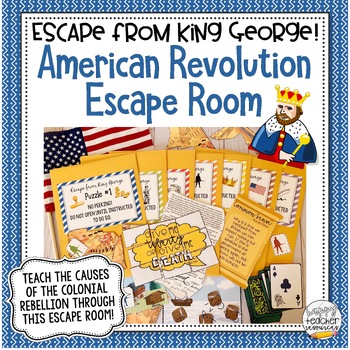Preview of Escape from King George! Causes of the American Revolution Escape Room