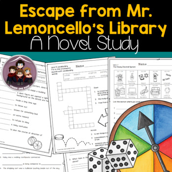 Preview of Escape from Mr. Lemoncello's Library Novel Unit