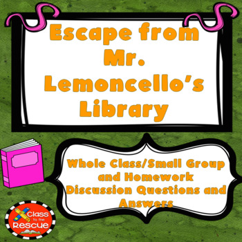 Preview of Escape from Mr. Lemoncello's Library Questions and Answers