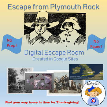 Preview of Escape from Plymouth Rock Thanksgiving Digital Escape Room