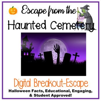 Preview of Escape from the Haunted Cemetery Halloween Digital Breakout Escape Room