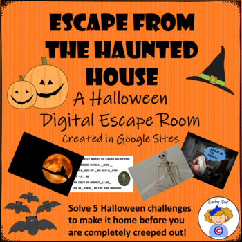 Preview of Escape from the Haunted House Halloween Digital Escape Room