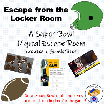 Preview of Escape from the Locker Room Digital Super Bowl Escape Room