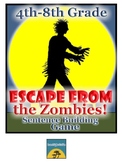 Escape from the Zombies! Sentence Building Game-4th-8th Grade