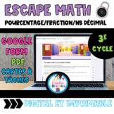 Escape math-Le casier hanté (%-fraction-décimaux)