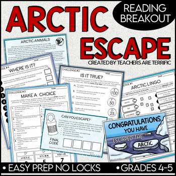 Preview of Escape the Arctic  No-Locks Reading Breakout
