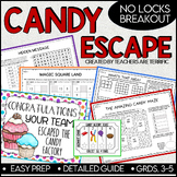 Escape the Candy Factory No-Locks Breakout Easy Prep and Engaging