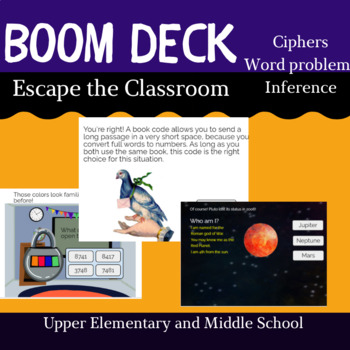 Preview of Escape the Classroom Middle School/Upper Elementary NO PREP Mystery puzzle with