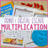 Multiplication Escape Room Activity | 4th Grade | Print & Digital