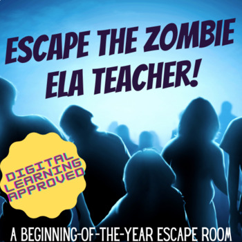 Preview of Escape the English Zombie! A Back to School ELA Escape Room