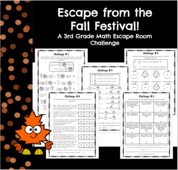 Preview of 3rd Grade Fall Math Escape Room