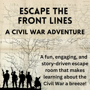 Preview of Escape the Front Lines: Back-to-School Activity Engaging Civil War Escape Room