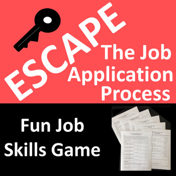 Preview of Escape the Job Application Process Game Activity