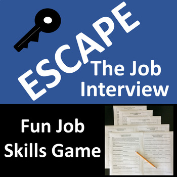 Preview of Escape the Job Interview Skills Game Activity