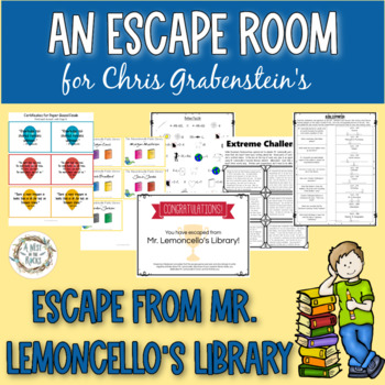Preview of An Escape Room Challenge for Mr. Lemoncello's Library I Digital Learning