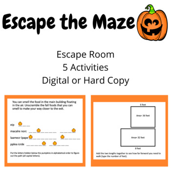Preview of Escape the Maze- Fall Escape Room
