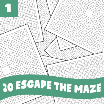 escape the maze puzzle activity pages for kids solve the maze worksheets