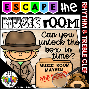 Preview of Escape the Music Room (Music Room Mayhem) - An Unlock the Box Activity Set