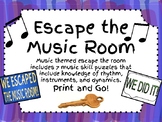 Escape the Music Room!! 7 Music Puzzles to Escape the Room