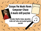 Escape the Music Room: Composer Chaos 6 Music Skill Puzzle