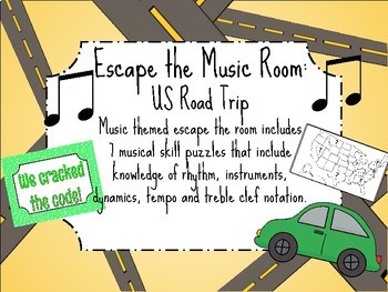 Escape the Music Room!! US Road Trip: 7 Music Puzzles to Escape the Room
