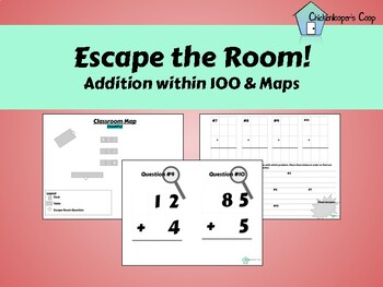 Preview of Escape Room: Adding within 100 with maps