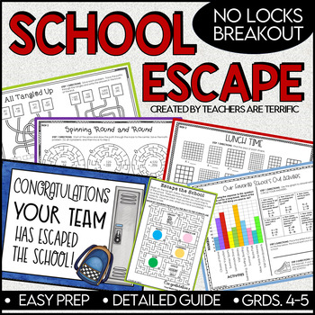 Preview of Escape the School - An End of Year No Locks Breakout featuring Easy Prep