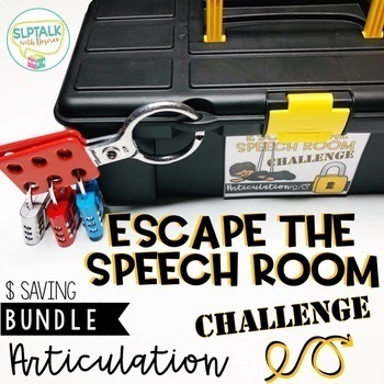 Preview of Escape the Speech Room Articulation Challenge BUNDLE + Boom Cards