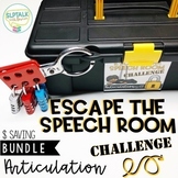 Escape the Speech Room Articulation Challenge BUNDLE + BOOM CARDS