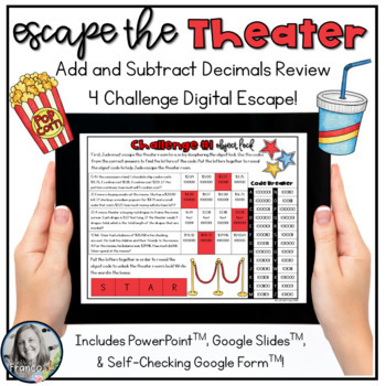 Escape the Theater Decimal Addition and Subtraction