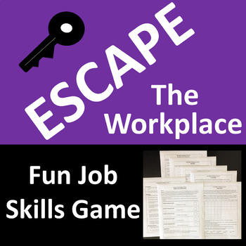 Preview of Escape the Workplace Job Skills Game Activity