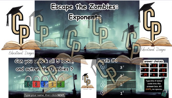 Preview of Escape the Zombies: Exponents
