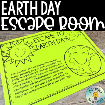 Preview of Earth Day Escape Room Activity | Fun Activities for 2024 Earth Day!