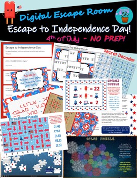 Escape to Independence Day (4th of July) Escape Room -- Distance Learning