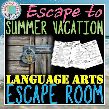 Preview of Escape to Summer Vacation ELA Escape Room