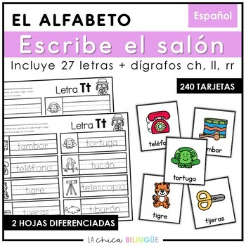 Preview of Escribe el Salón: El Alfabeto {Alphabet Write the Room in Spanish}